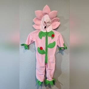 Pink Daisy Flower Spring Costume Baby Toddler One Piece Ladybug Sz 18M Halloween